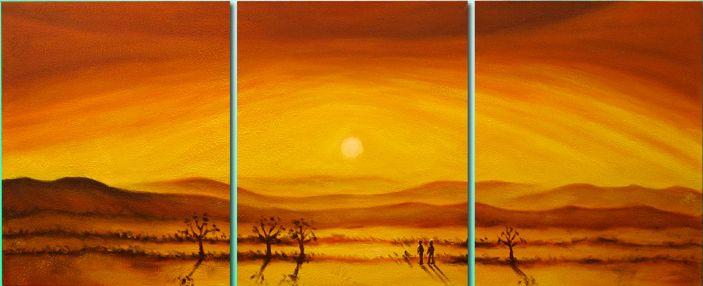 Dafen Oil Painting on canvas sunglow -set104